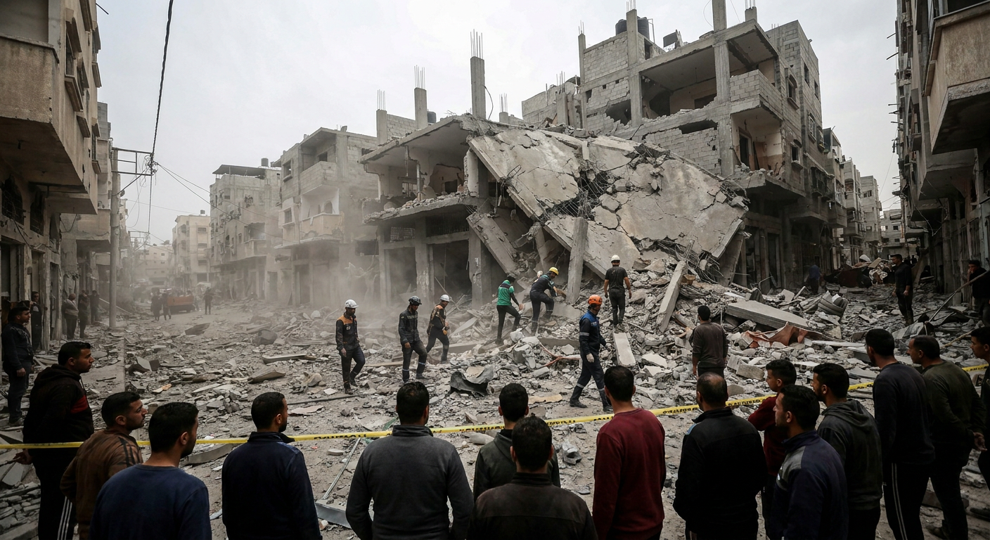 Israeli Airstrike Kills Two in Gaza as Officials Warn of Building Collapses