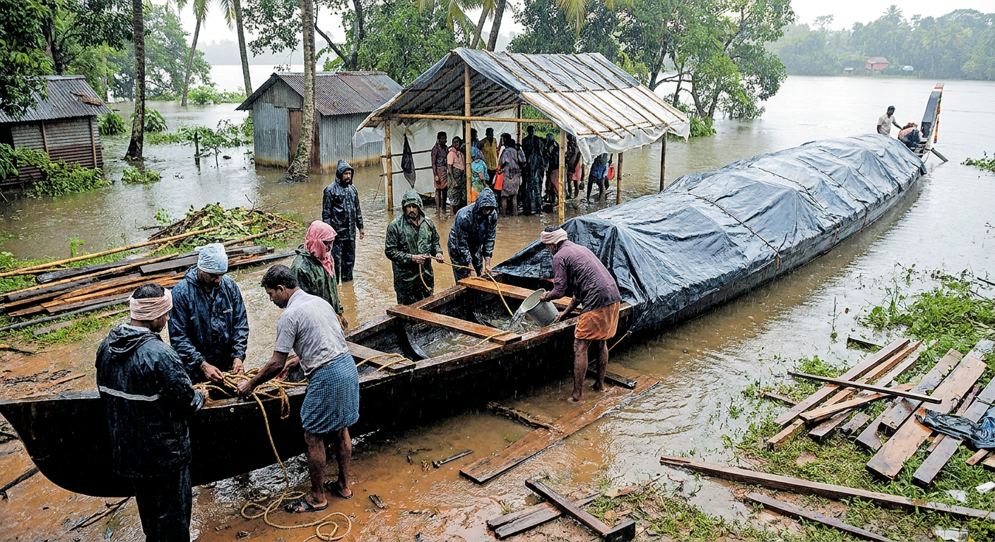 Kerala Communities Prepare for Annual Snake Boat Race Amid Flooding and Costs