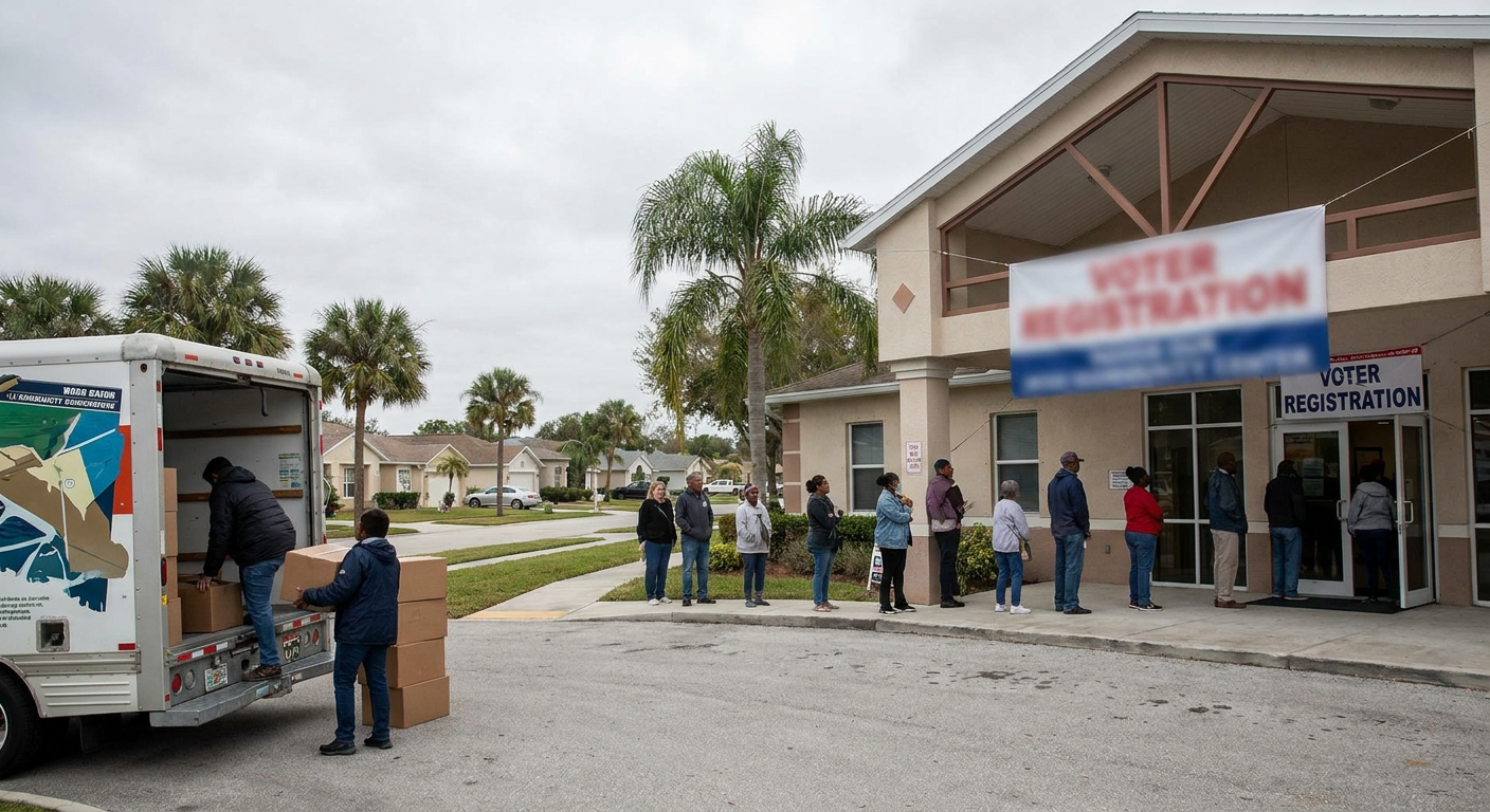 Voter migration from Democratic-led states influences Florida electorate